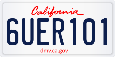 CA license plate 6UER101