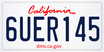 CA license plate 6UER145