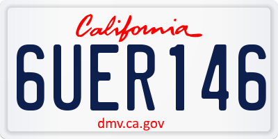 CA license plate 6UER146