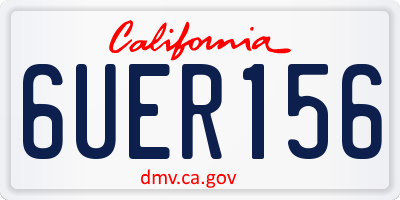 CA license plate 6UER156