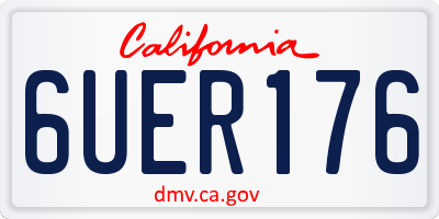 CA license plate 6UER176