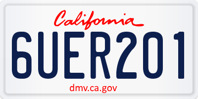 CA license plate 6UER201