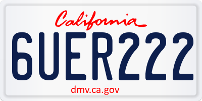 CA license plate 6UER222