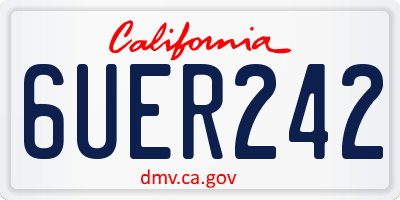 CA license plate 6UER242