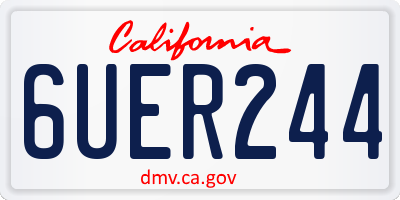 CA license plate 6UER244