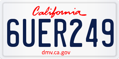 CA license plate 6UER249
