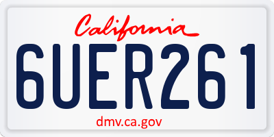 CA license plate 6UER261