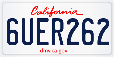 CA license plate 6UER262