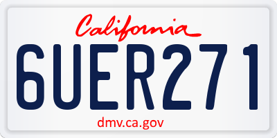 CA license plate 6UER271