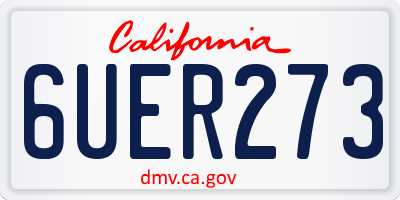 CA license plate 6UER273