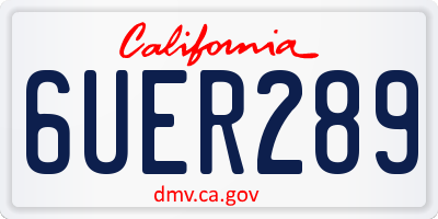 CA license plate 6UER289