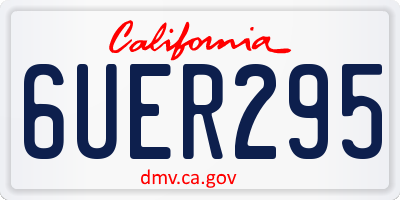 CA license plate 6UER295