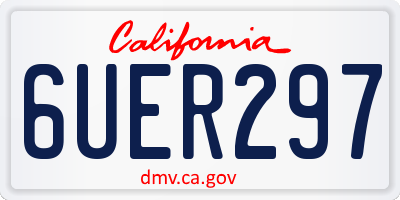 CA license plate 6UER297