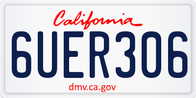 CA license plate 6UER306