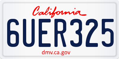 CA license plate 6UER325