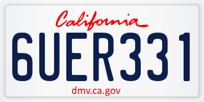 CA license plate 6UER331