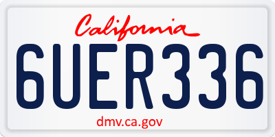 CA license plate 6UER336
