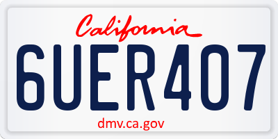 CA license plate 6UER407