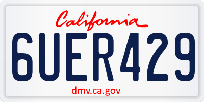 CA license plate 6UER429
