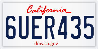 CA license plate 6UER435