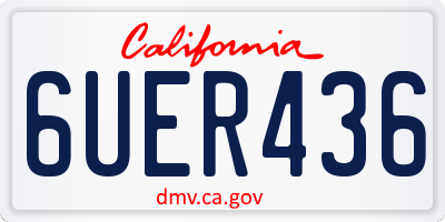 CA license plate 6UER436