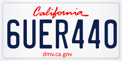 CA license plate 6UER440