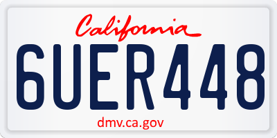 CA license plate 6UER448