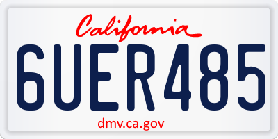 CA license plate 6UER485