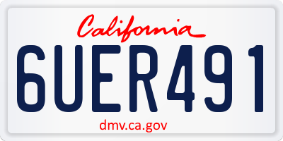 CA license plate 6UER491