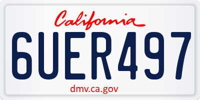 CA license plate 6UER497