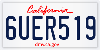 CA license plate 6UER519