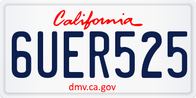 CA license plate 6UER525