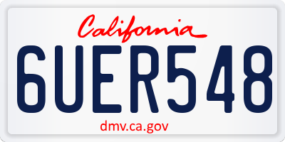 CA license plate 6UER548