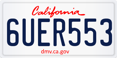 CA license plate 6UER553