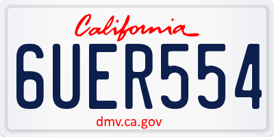 CA license plate 6UER554