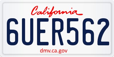 CA license plate 6UER562