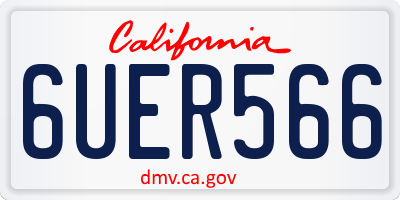 CA license plate 6UER566