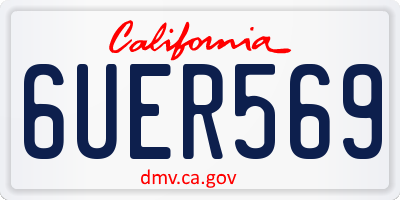 CA license plate 6UER569