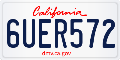 CA license plate 6UER572