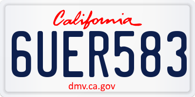 CA license plate 6UER583