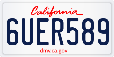 CA license plate 6UER589