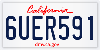 CA license plate 6UER591