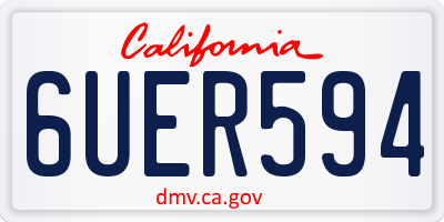 CA license plate 6UER594