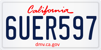 CA license plate 6UER597