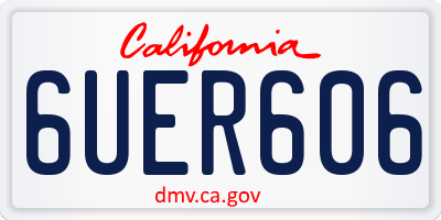 CA license plate 6UER606