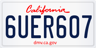 CA license plate 6UER607