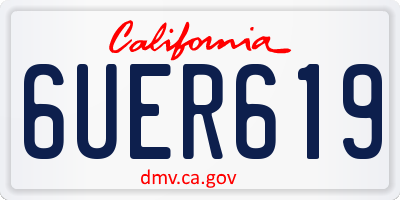 CA license plate 6UER619