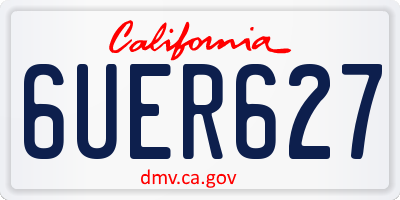 CA license plate 6UER627