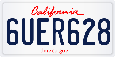 CA license plate 6UER628
