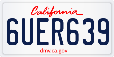 CA license plate 6UER639